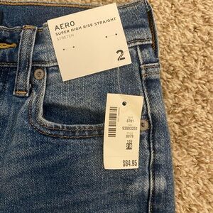 BRAND NEW!! Aeropastle Size 2 Ripped High Rise Straight Jeans